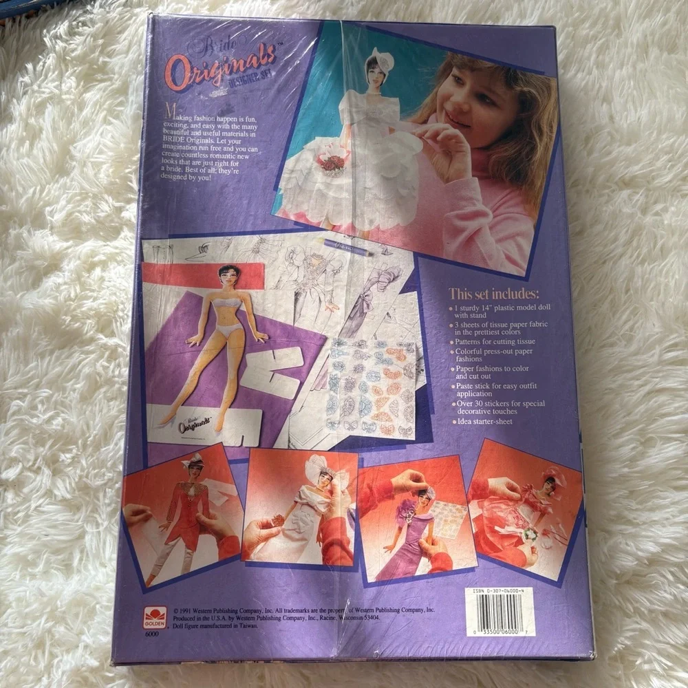 Vintage 1991 paper doll kit toy gift set bridal bride wedding new in box sealed